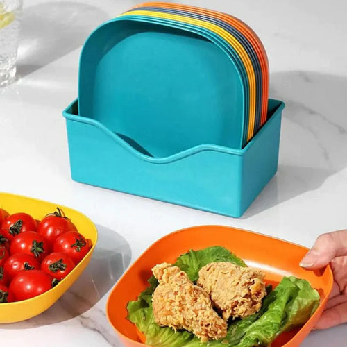 10 Pcs Multipurpose Plate Set With Holder