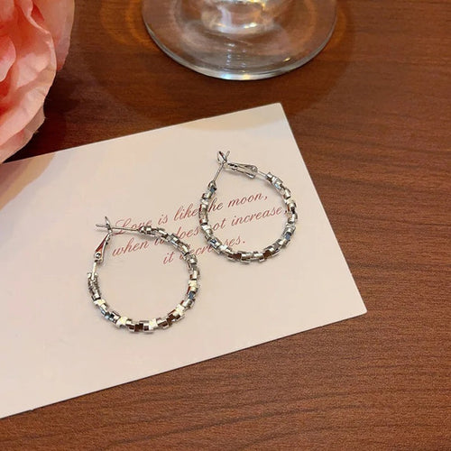 Simple Cool Round Hoop Earrings (910)