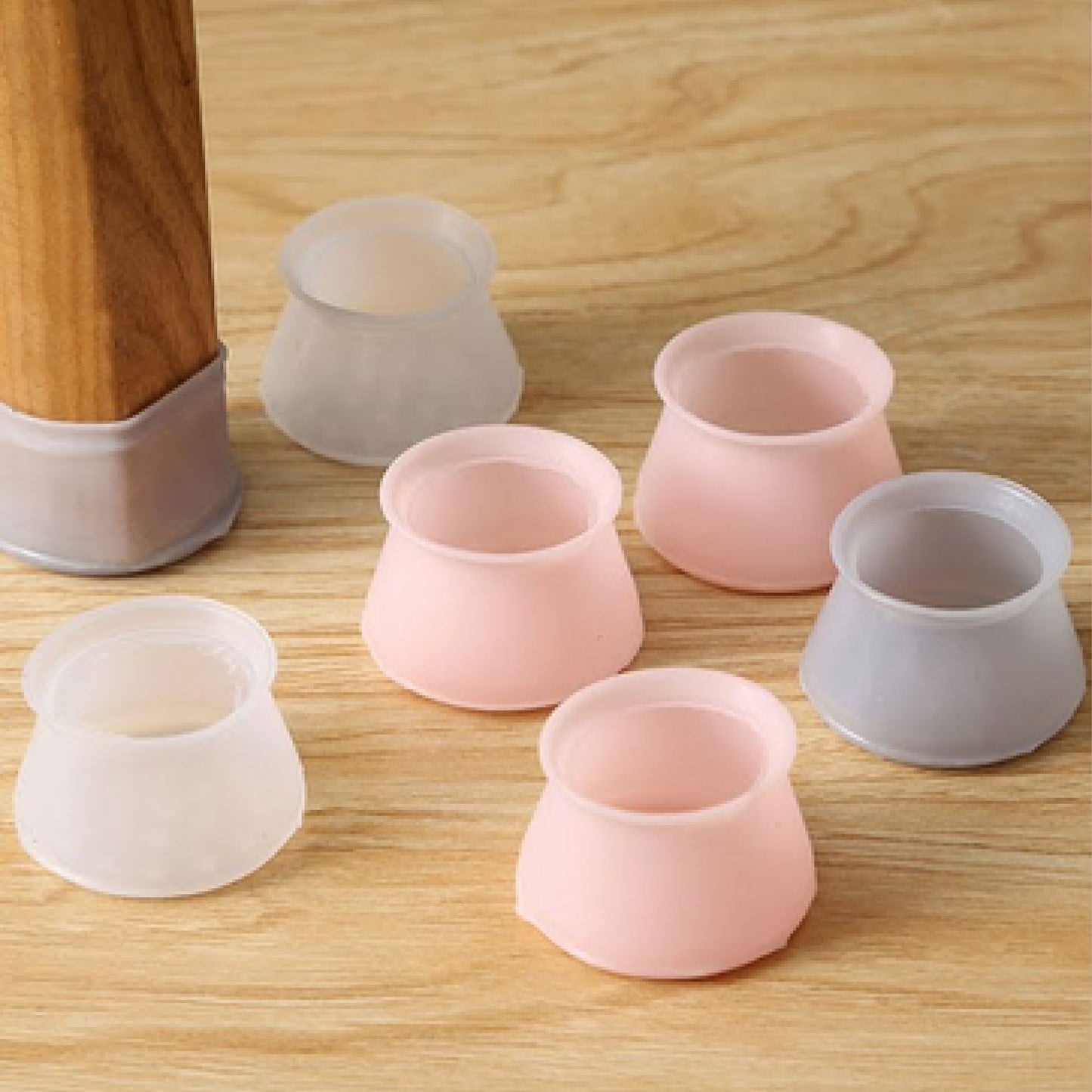 Pack Of 4 - Silicone Chair Leg Caps Furniture Table Leg Covers Floor Protectors