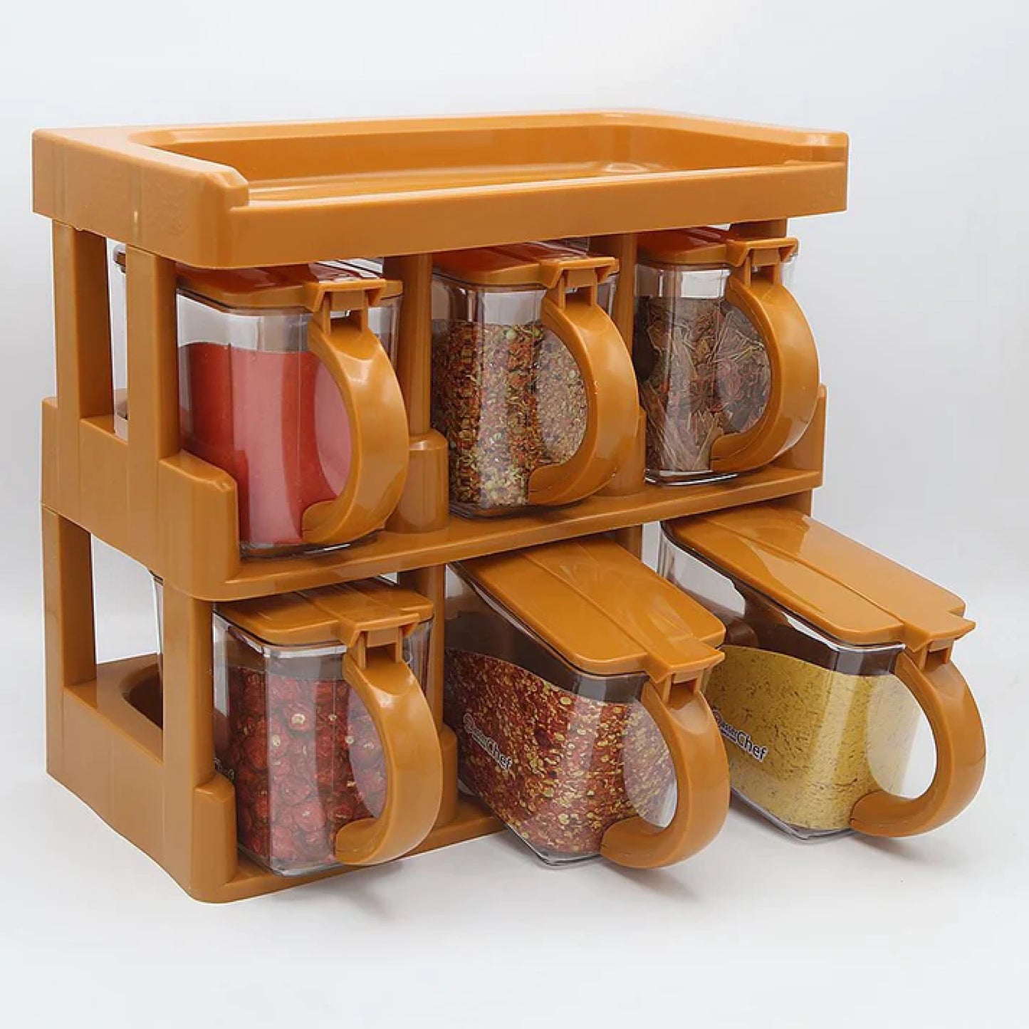 6 Pcs Spice Rack With Spoon
