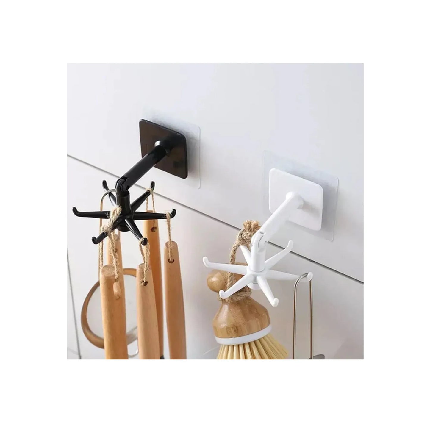 360 Degrees Rotated Kitchen Hooks Self Adhesive