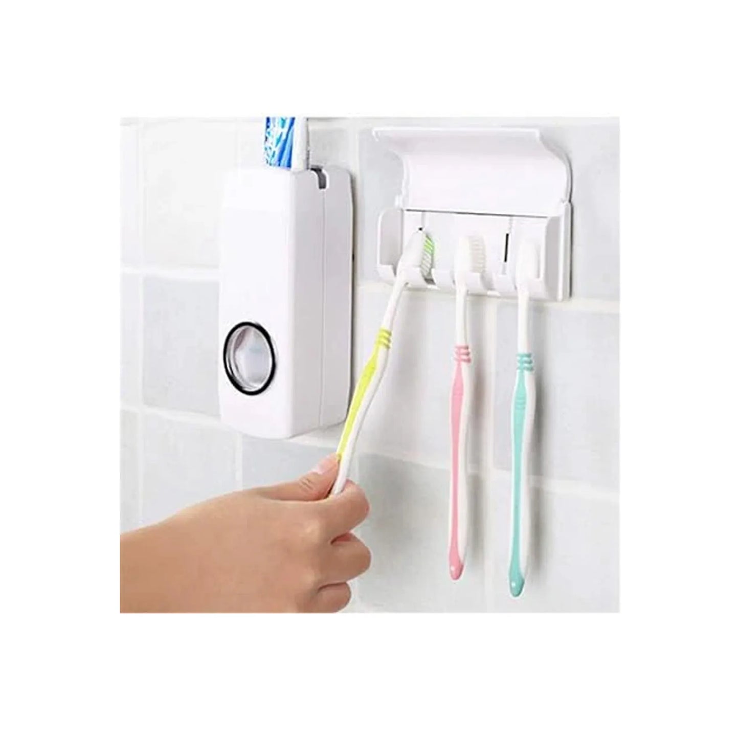 Toothpaste Dispenser & Brush Holder Set