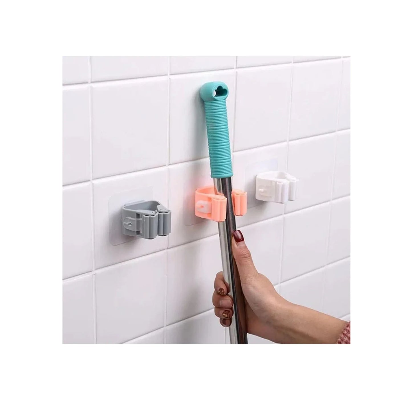 Wall Mounted Mop, Brush & Broom Holder