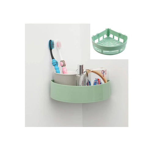 Universal Corner Shelf Storage Rack Wall Mounted Plastic Storage Organizer