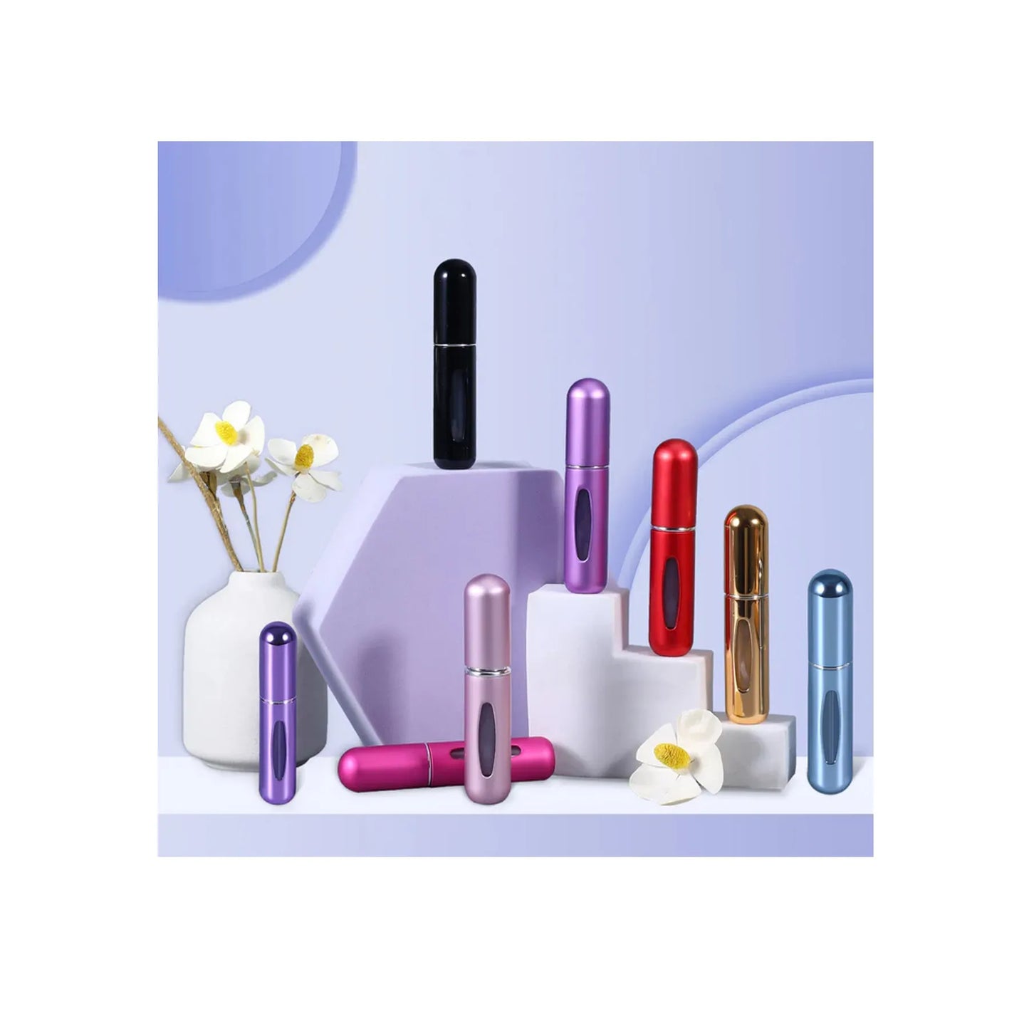 Portable Mini Refillable Perfume Bottle With Spray.