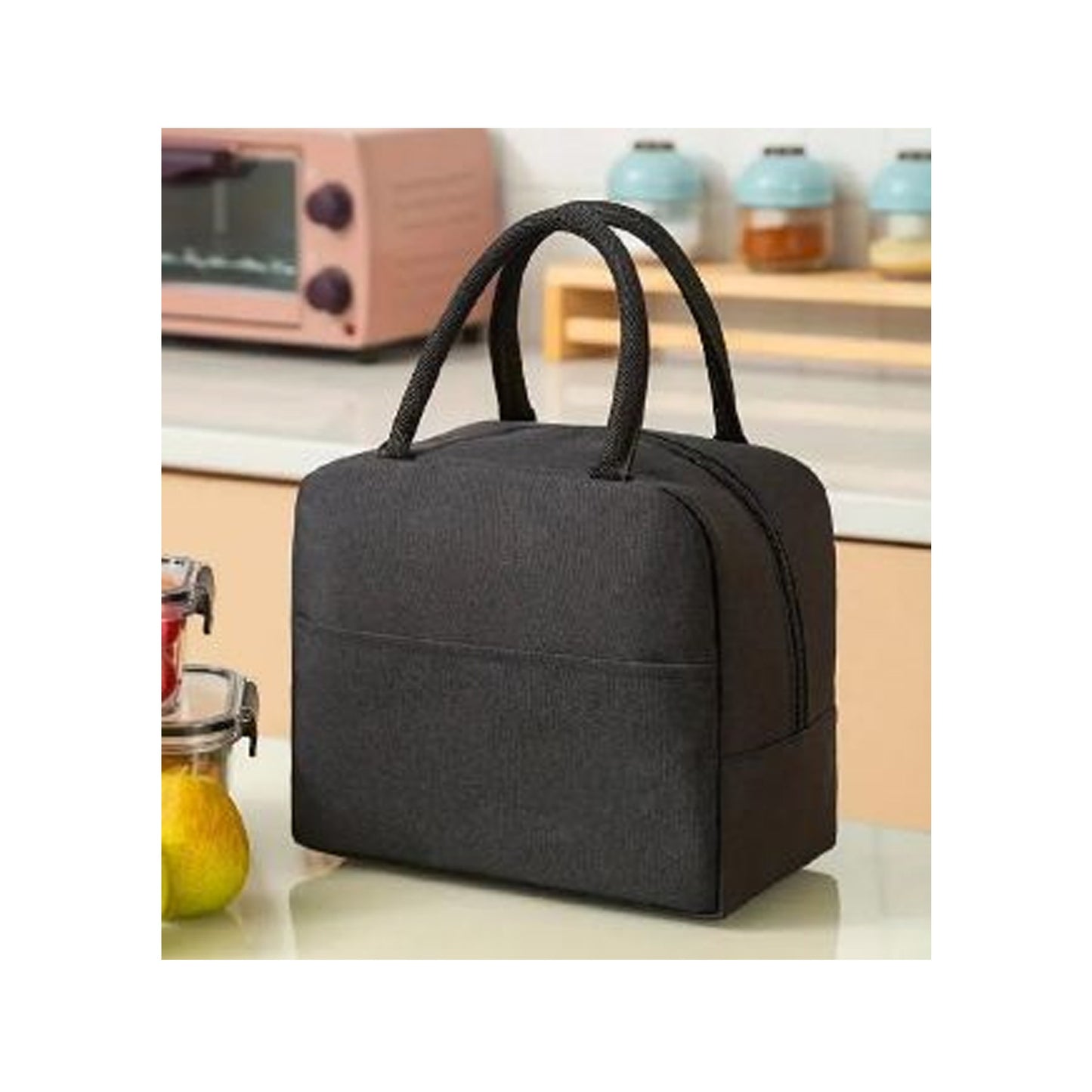 Lunch Bag Container for Office Work Picnic Beach or Travel Black