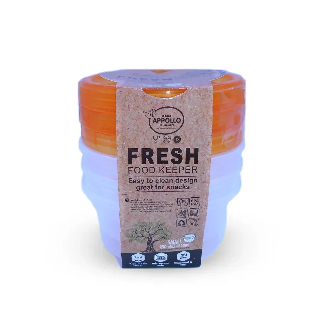 Fresh Food Container Pack Of 6 Small - (250Ml)