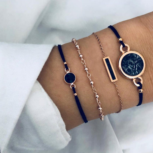 4 Pcs/Set Charming Bar Stone Bracelet (765)