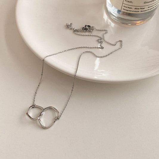 Elegant Chain Linked Circle Necklace (796)
