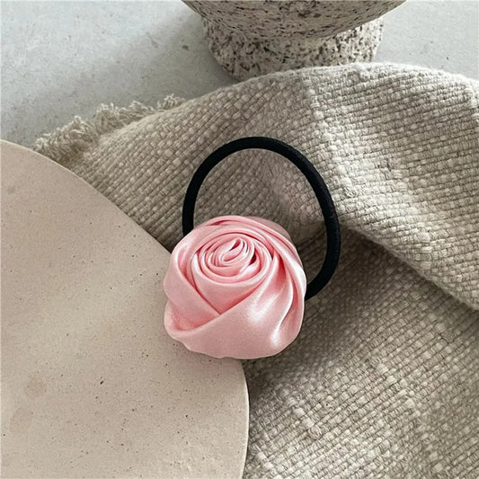 Exquisite Pink Rose Flower Hairband (818)