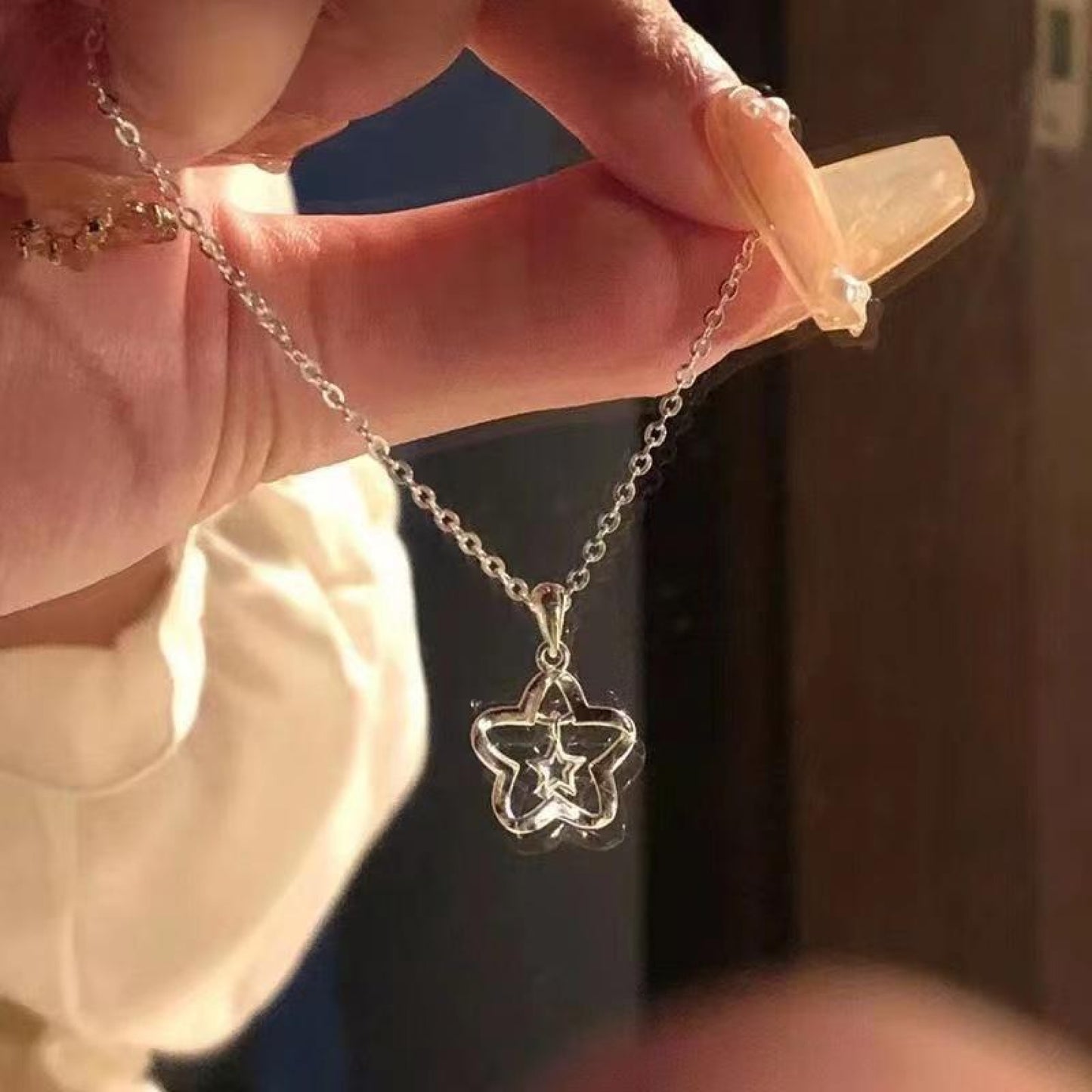 Elegant Double Star Necklace (921)