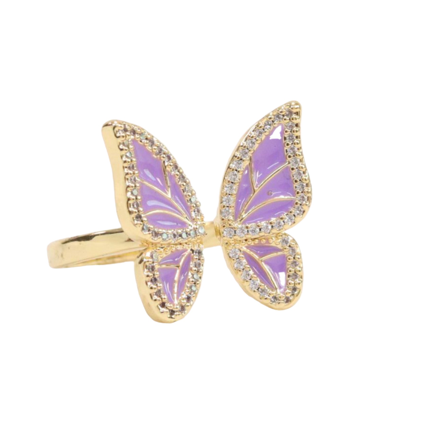 Charming Zircon Butterfly Ring (918)