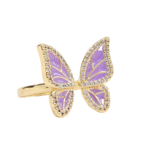 Charming Zircon Butterfly Ring (918)