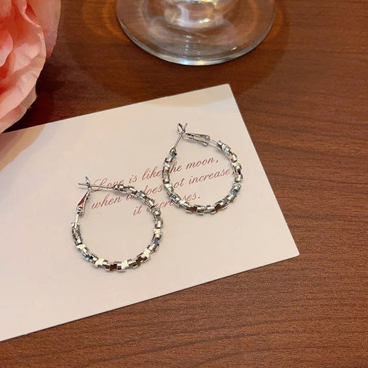 Simple Cool Round Hoop Earrings (910)
