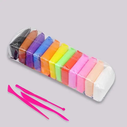 12 Colors Super Clay Art Diy Clay With Modelling Tools