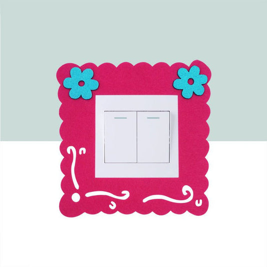 Creative Felt Hollow Home Switch Decoration.