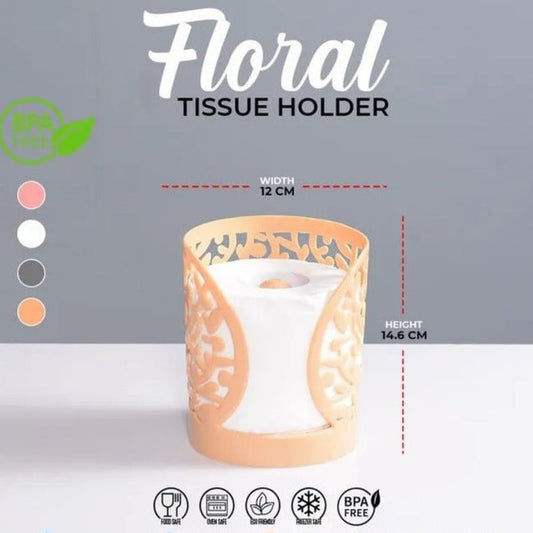 Flower Design Tissue Roll Paper Holder