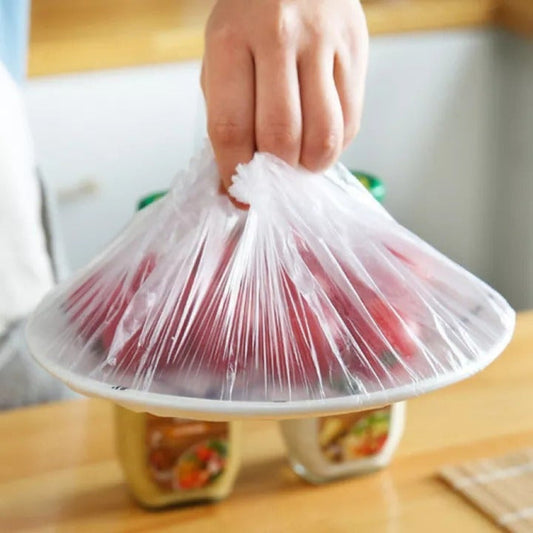 Pack Of 100 - Disposable Plastic Food Wrap