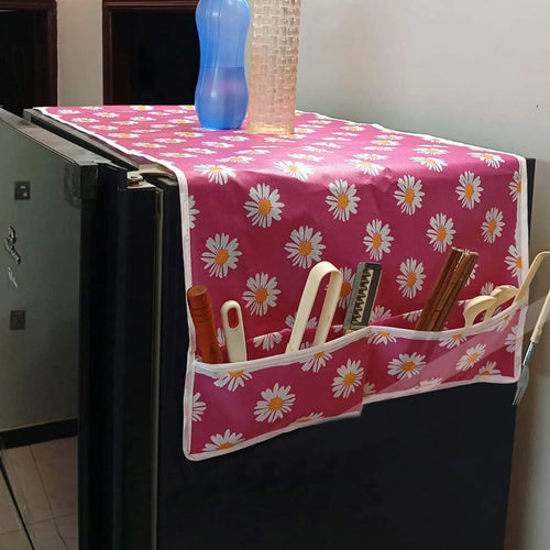 High Quality Fridge Cover With 6 Pockets Organizer