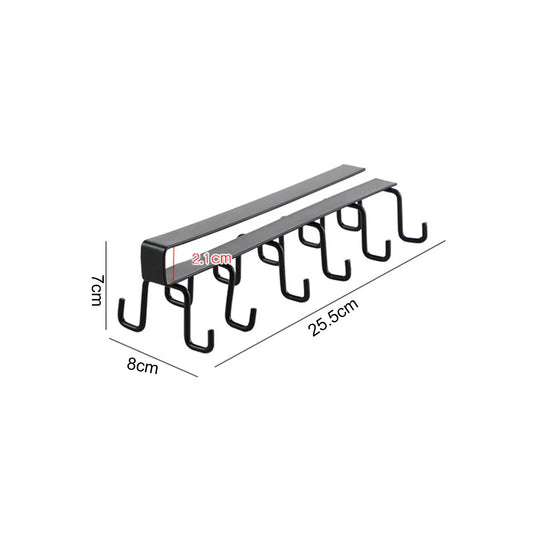 Kitchen Double-Row Hook Hanging Cup Holder