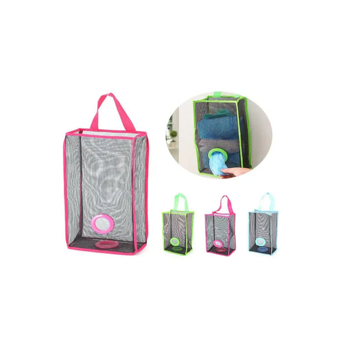 Hanging Mesh Plastic Bag Organizer