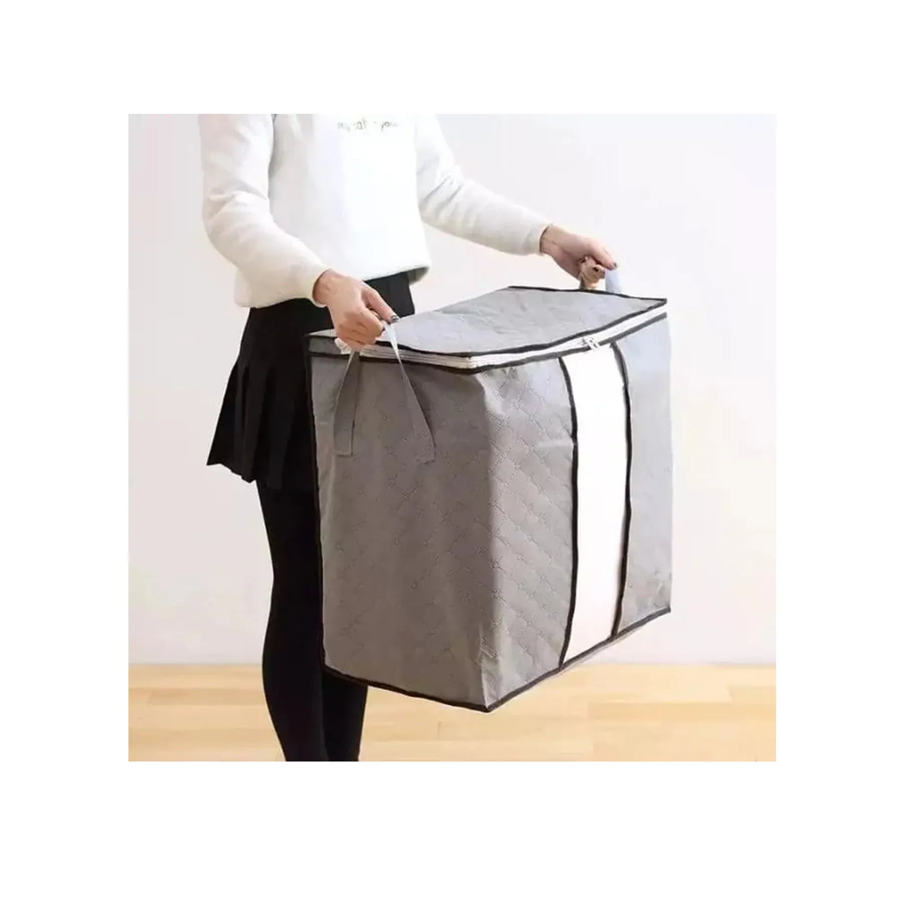 Multipurpose Storage Bag & Organizer for Clothes & Blanket | Grey