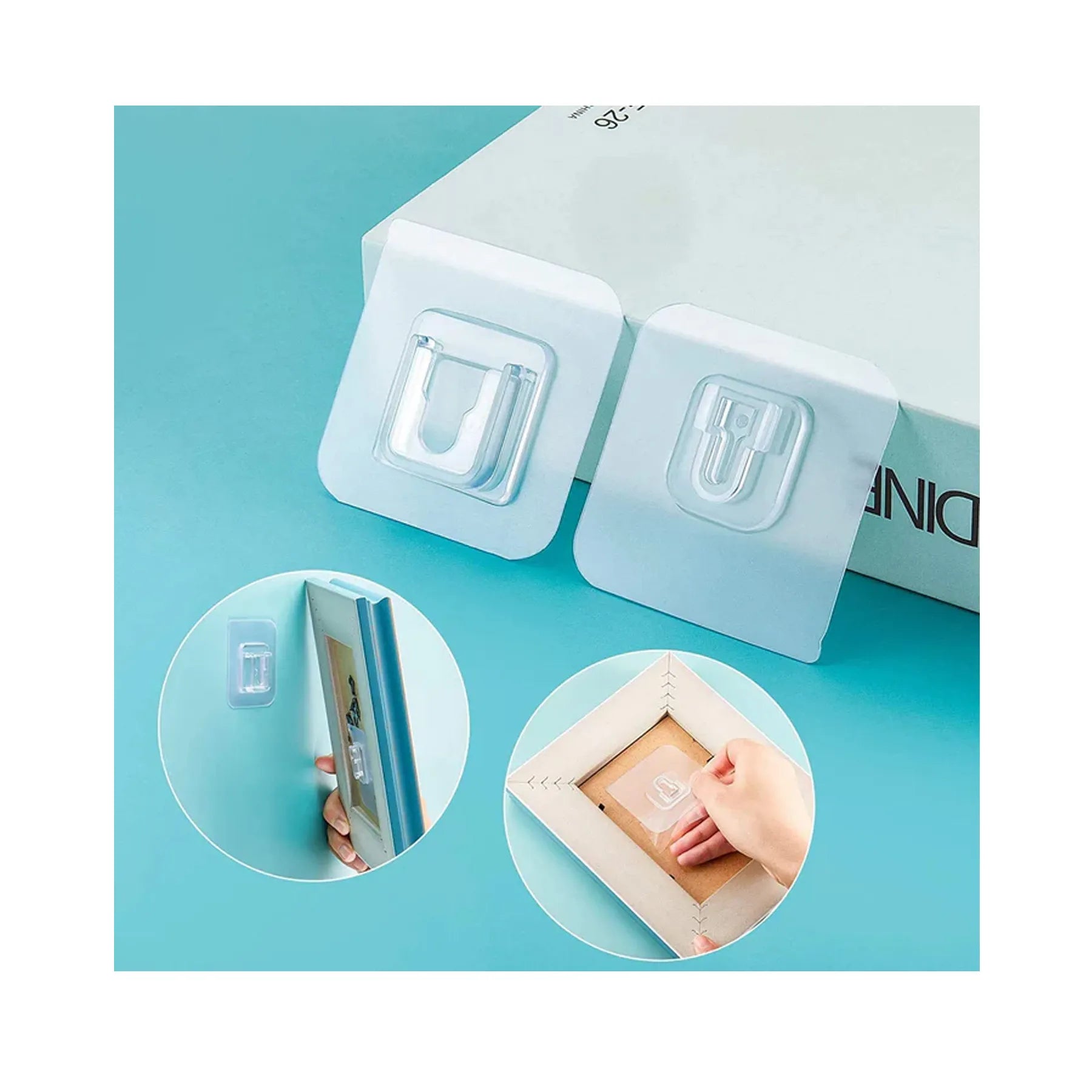 Double Sided Adhesive Wall Hooks (Pack of 10)