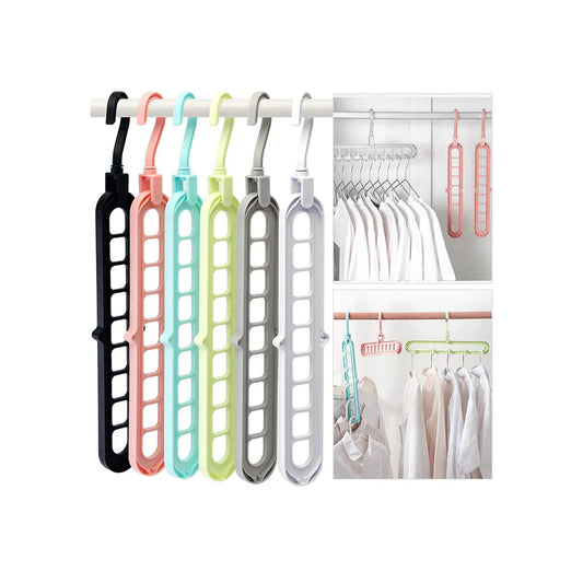 9 Hole Magic Rotating Hanger | Smart Cloth Organizer
