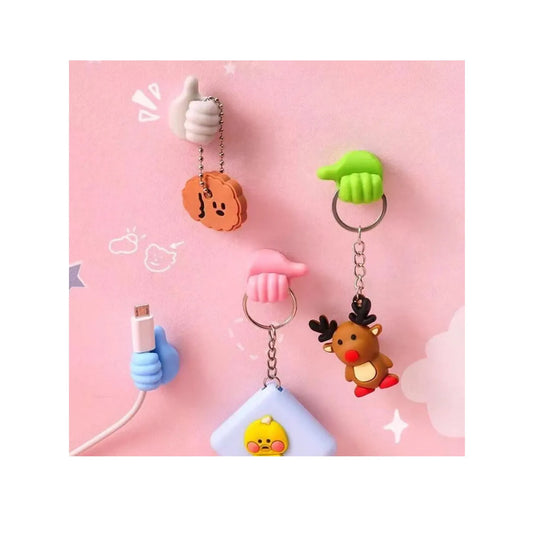 10Pcs Cute Thumbs Wire Clips Cable Holder