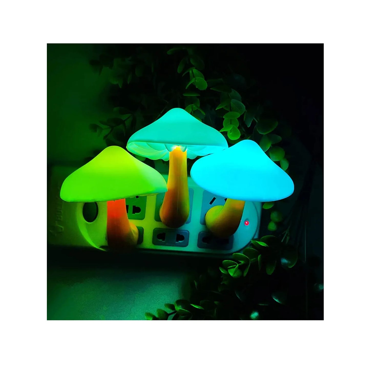 LED Sensor Mushroom Night Light Plug in Lamp
