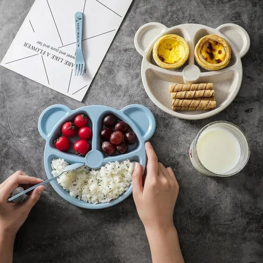 5 Pcs Bear Shape Plates Set