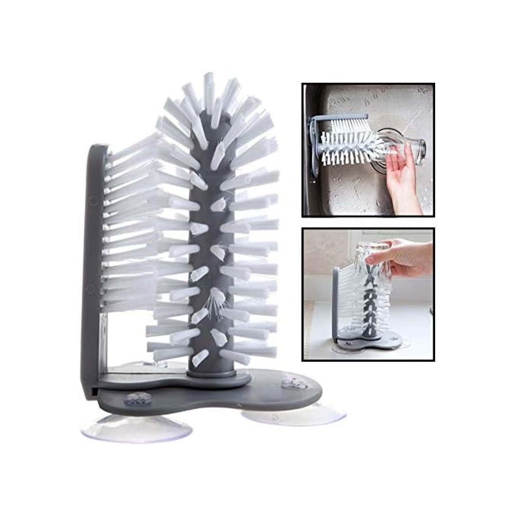 Glass Washer With Double Sided Bristle Brush