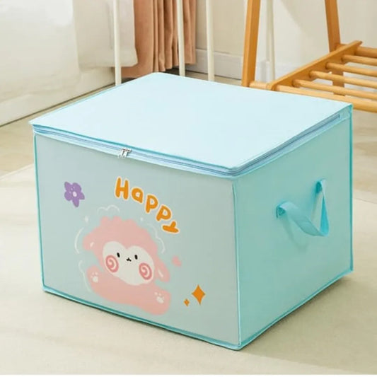 P-1104B - Cartoon Storage Bag (Box Shape) - Blue