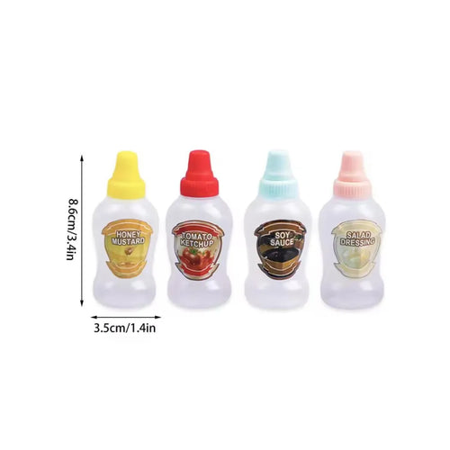 Mini Tomato Ketchup Plastic Bottle For Lunch Box