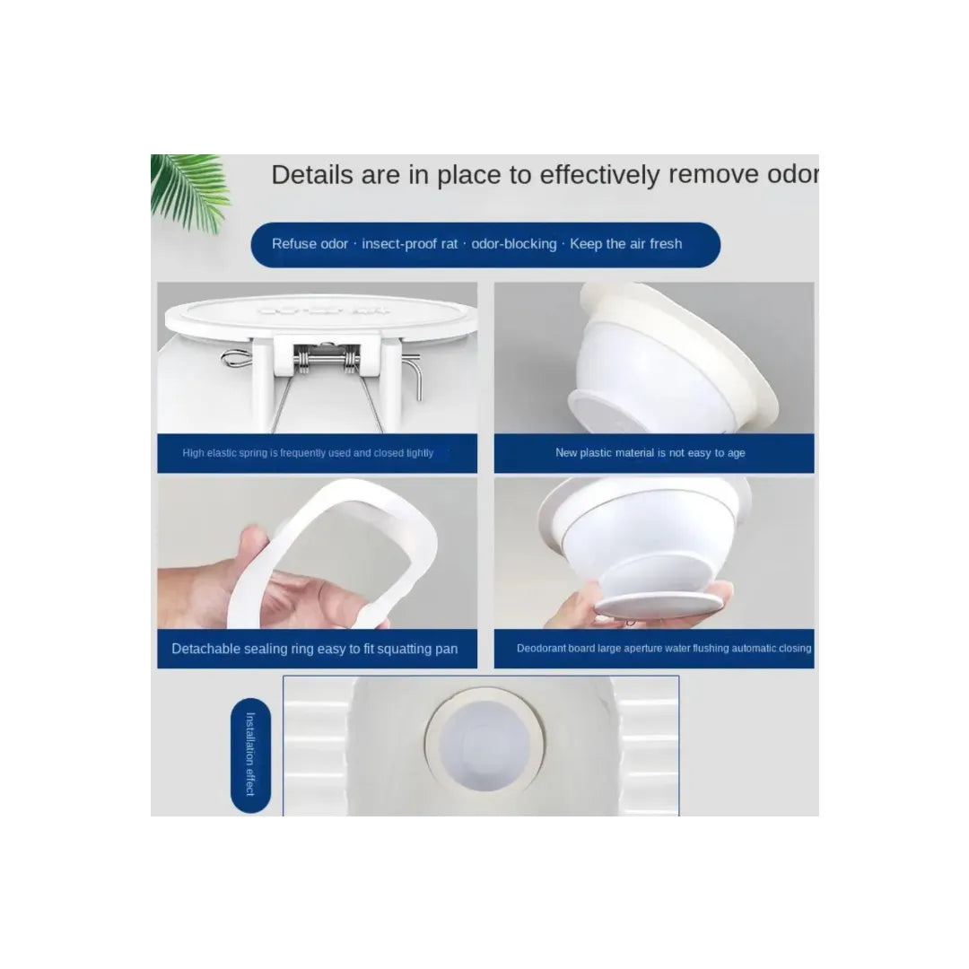 Anti-smell Plug Squatting Pan Squat Toilet Pit Anti-blocking Stopper Durable Prevent Sewage Overflow Cover Bathroom Accessory