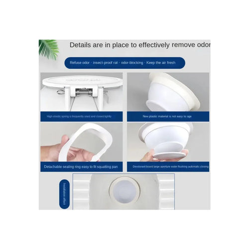 Anti-smell Plug Squatting Pan Squat Toilet Pit Anti-blocking Stopper Durable Prevent Sewage Overflow Cover Bathroom Accessory